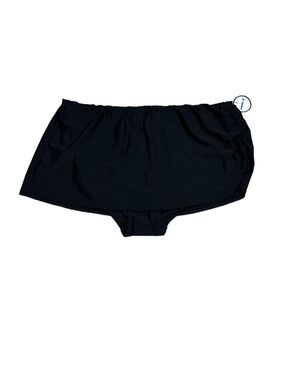 Swimsuits For All Shirred Swim Skirt Black NEW Size 22